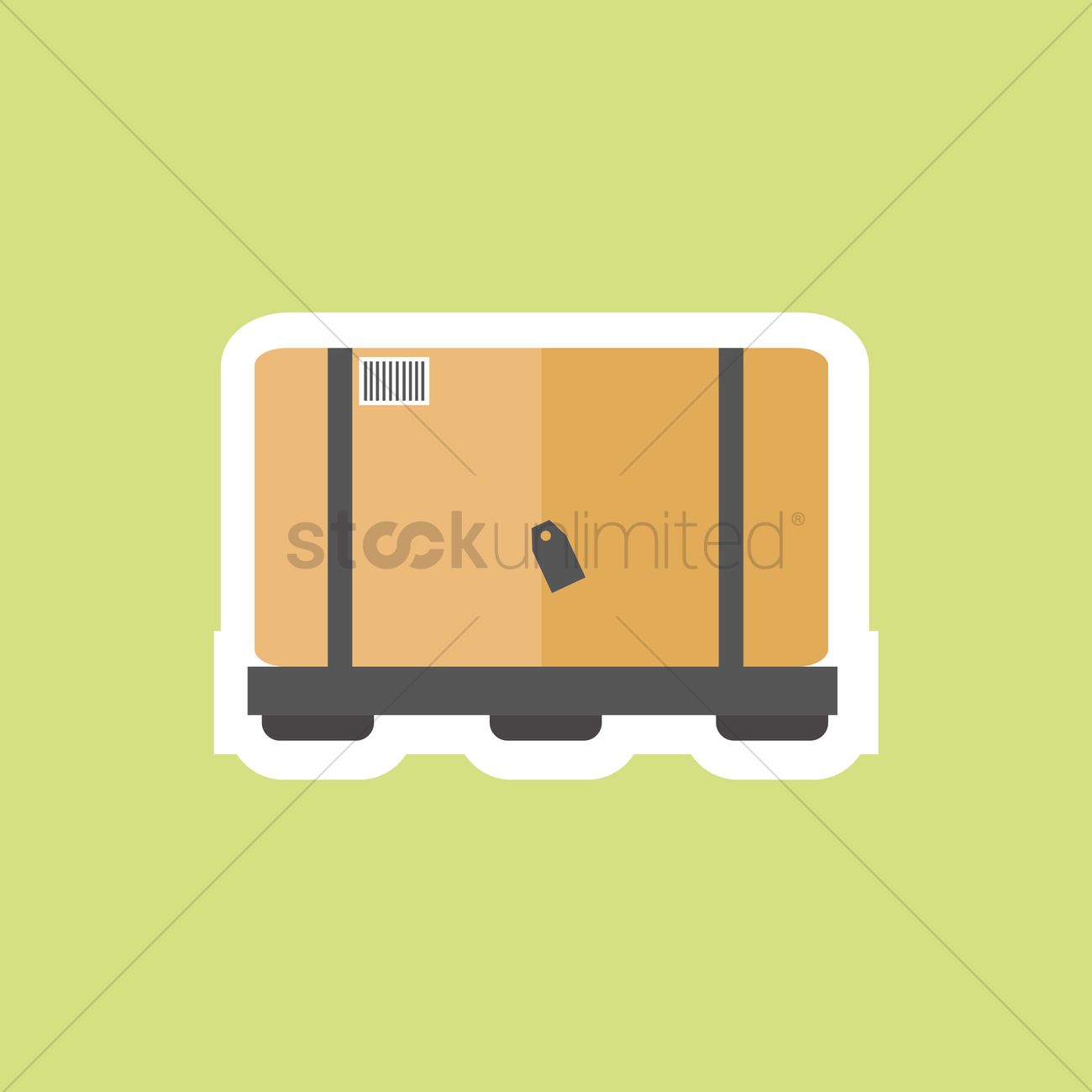 1300x1300 Cardboard Box On Pallet Vector Image