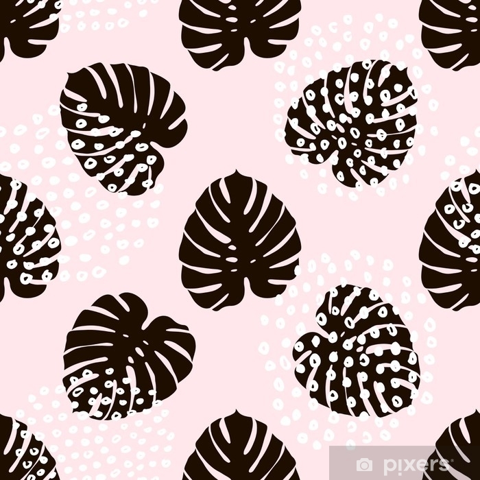 700x700 Palm Branch Trendy Seamless Pattern With Hand Drawn Elements