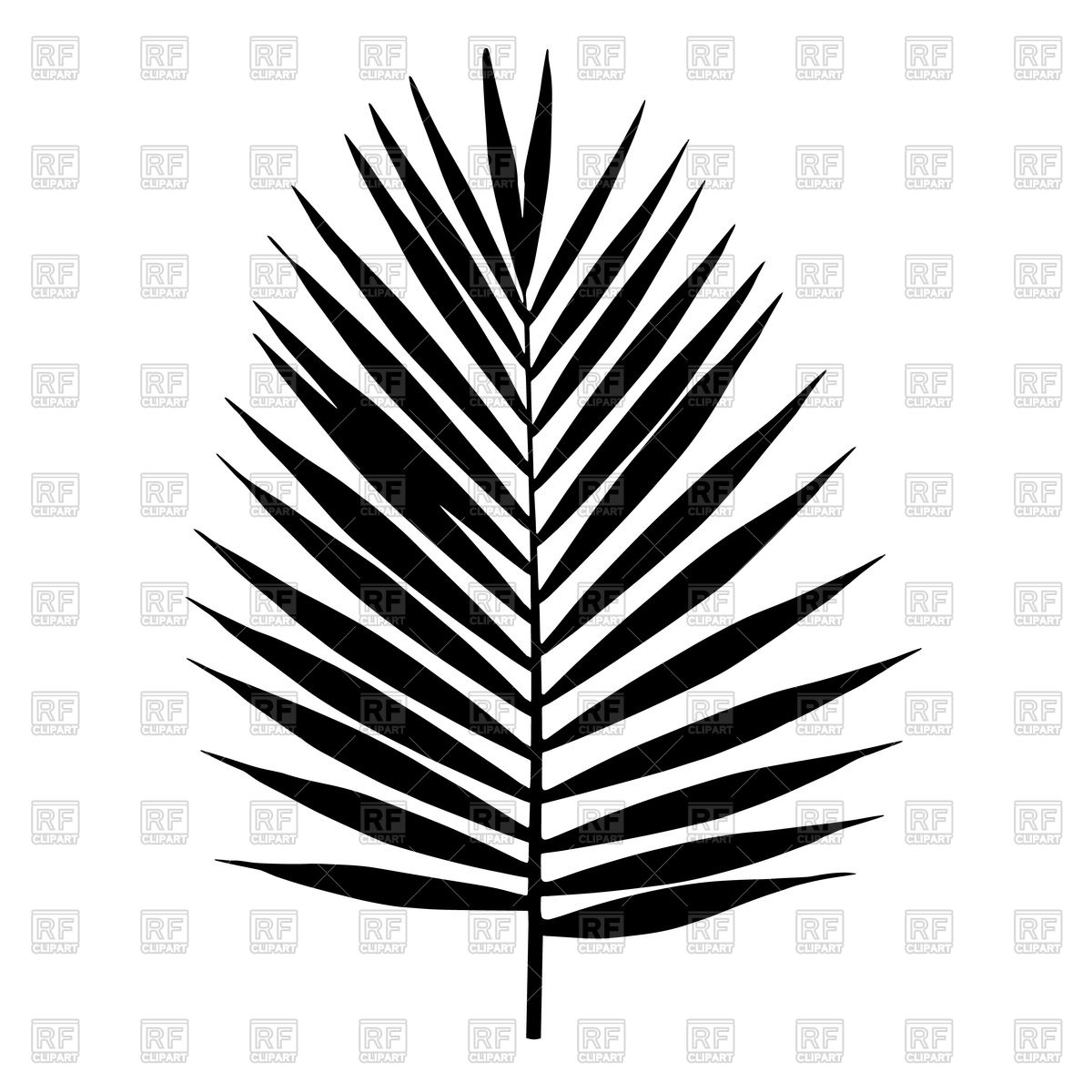 1200x1200 Silhouette Of Palm Leaf Vector Image Of Plants And Animals
