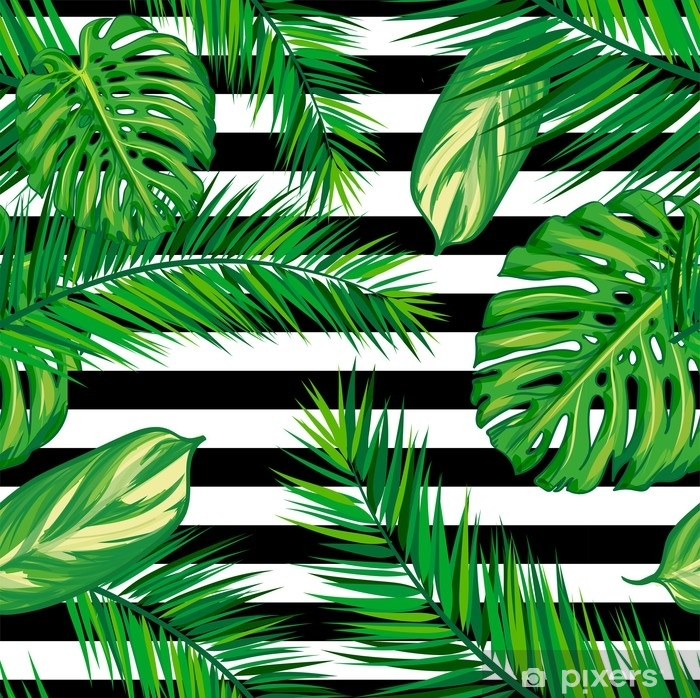 700x698 Beautiful Seamless Tropical Jungle Floral Pattern Background