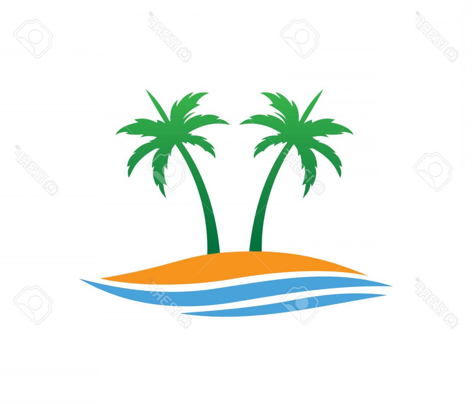 1560x1336 Photostock Vector Hotel Tourism Holiday Summer Beach Coconut Palm