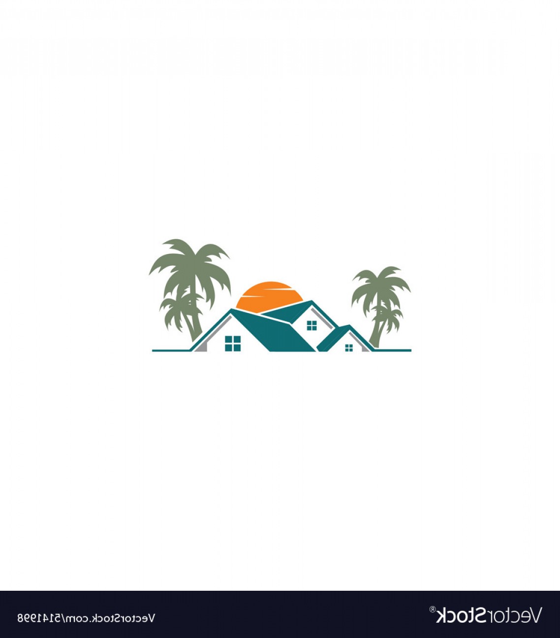 1138x1296 House Villa Resort Palm Tree Logo Vector Soidergi
