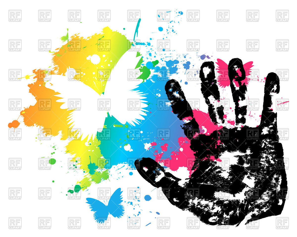 1200x960 Save The World Concept With Palm Print Vector Image Of Design