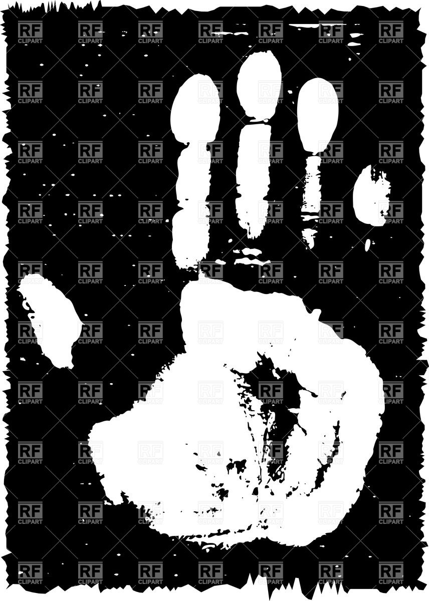 856x1200 Grunge Palm Print Vector Image Of Design Elements Boroda