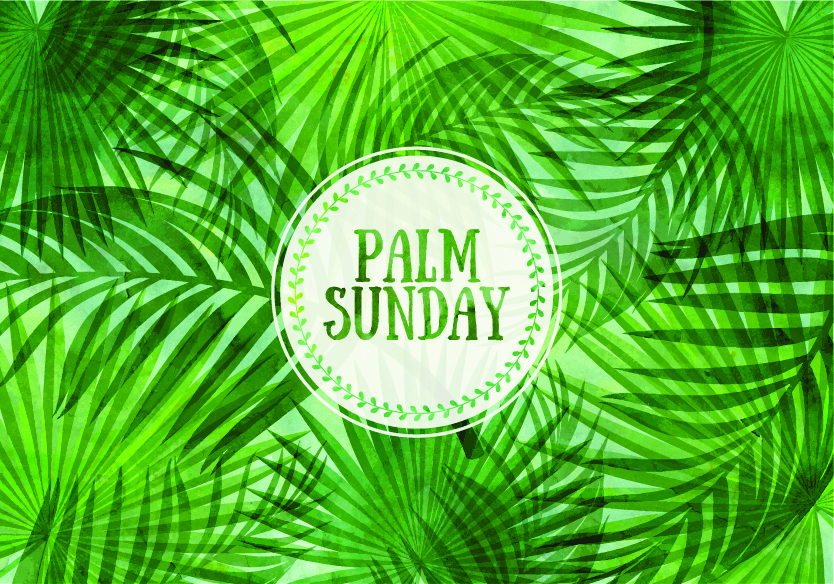 834x584 Free Palm Sunday Vector Illustration
