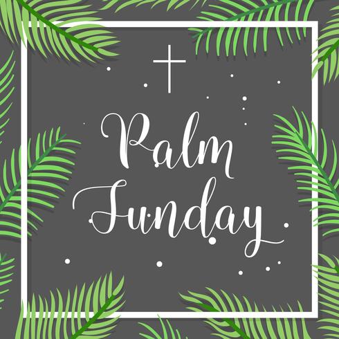 490x490 Flat Palm Sunday Vector Background Stock Images