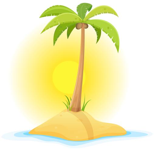 507x490 Palm Tree On Tropical Desert Island
