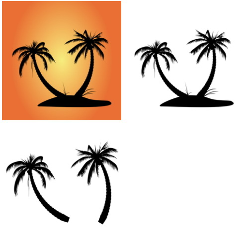 495x495 Download Island With Palm Tree Silhouette Vector Clipart Palm