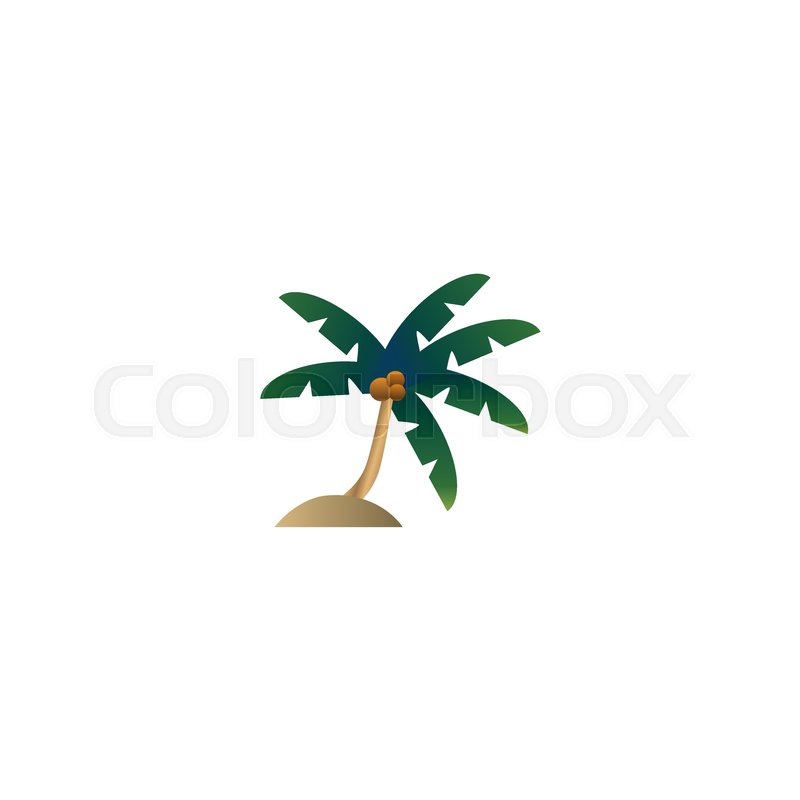 800x800 Palm Tree Logo Design Concept Vector Stock Vector Colourbox