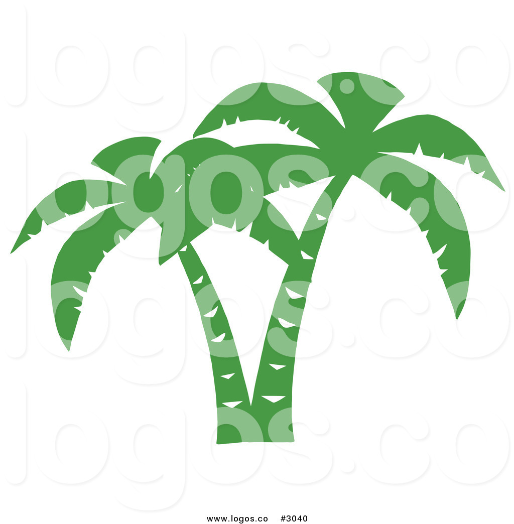 1024x1044 Royalty Free Vector Of A Double Gree Palm Tree Logo
