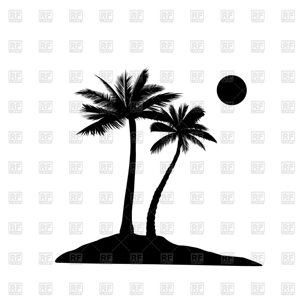 1200x1200 Palm Tree Silhouette Vector Image Of Silhouettes, Outlines
