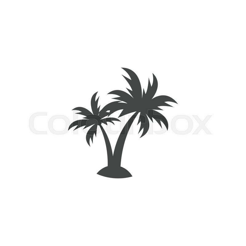 800x800 Palm Tree Silhouette Graphic Design Stock Vector Colourbox