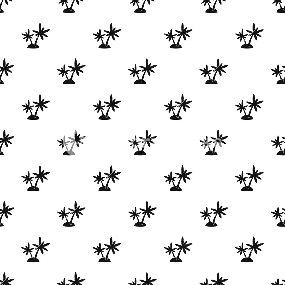 1000x1000 Palm Trees Pattern Simple Illustration Of Palm Trees Vector
