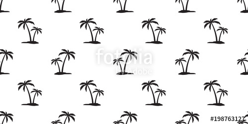 Coconut Tree Seamless Pattern Island Palm Tree Vector Isolated Sea 500x250 Coconut Tree Seamless Pattern Island Palm Tree Vector Isolated Sea
