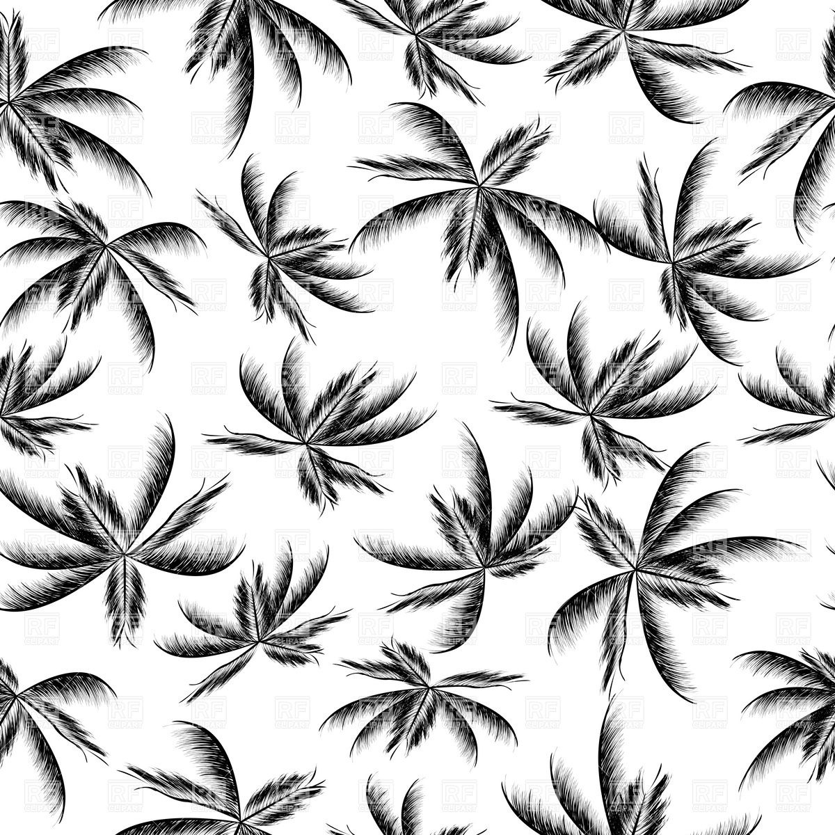 Palm Tree Leaf Seamless Pattern Vector Image Of Backgrounds 1200x1200 Palm Tree Leaf Seamless Pattern Vector Image Of Backgrounds