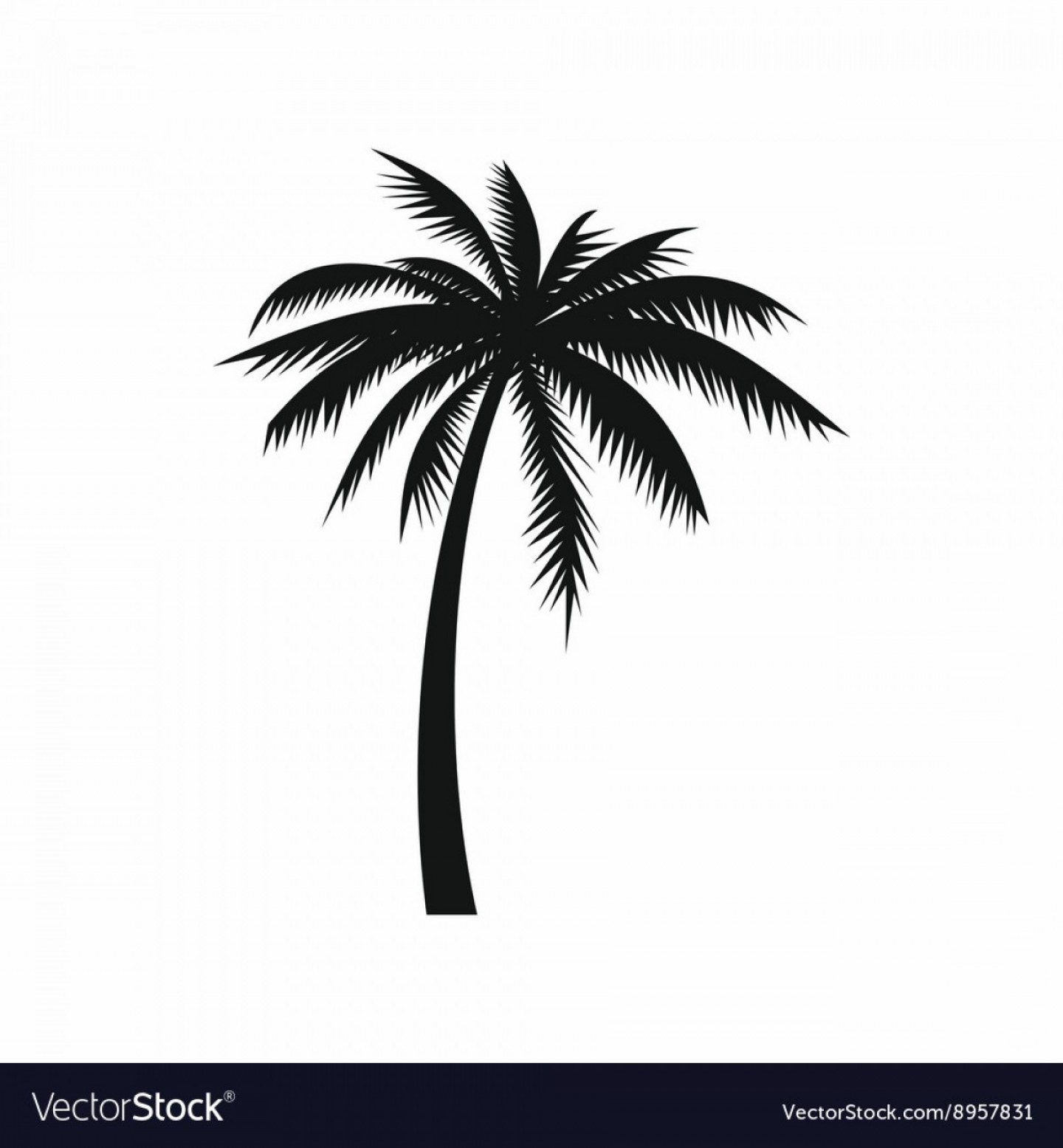 1440x1555 Coconut Palm Tree Icon Simple Style Vector Soidergi