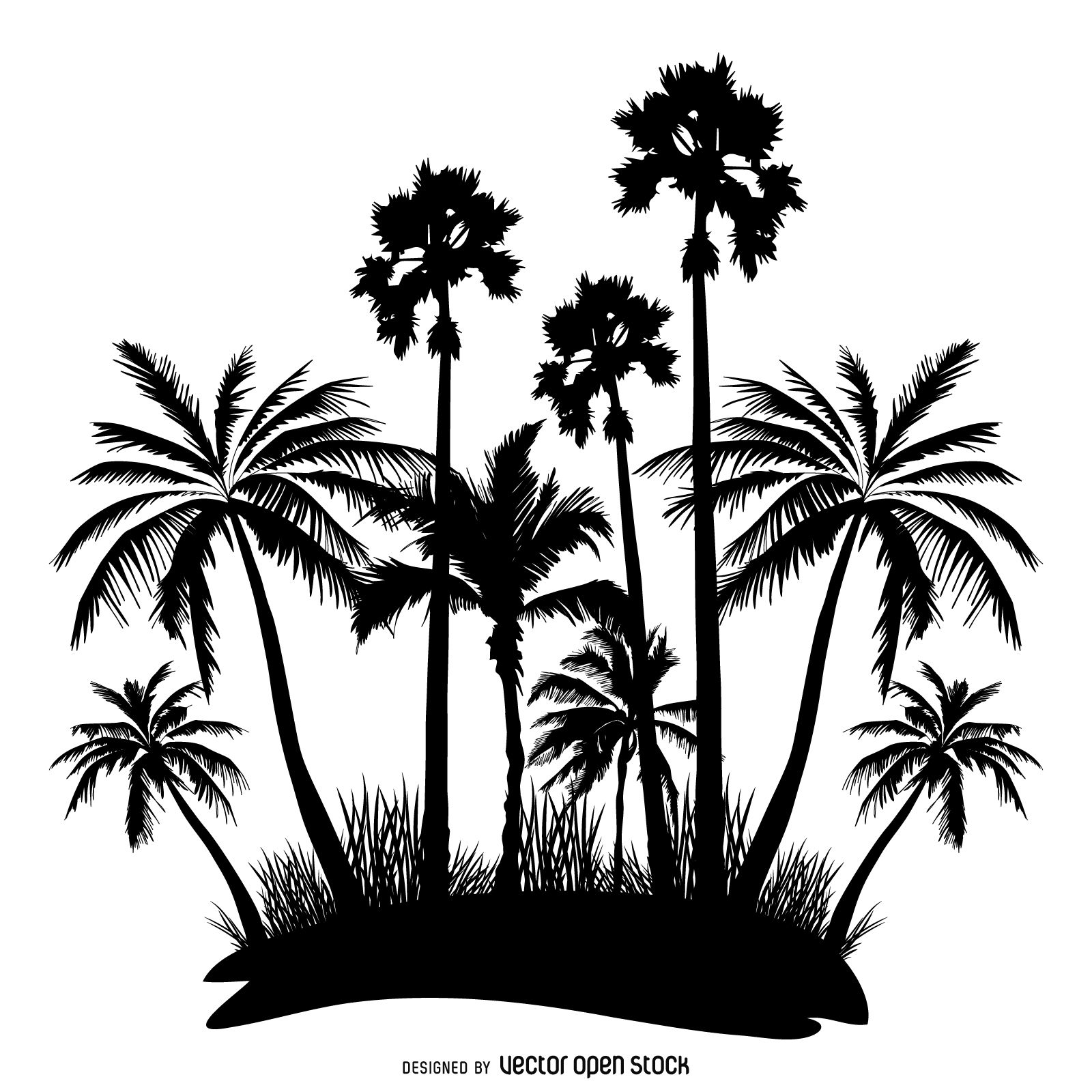 1600x1600 Collection Of 'palm Tree Vector Silhouette' Download More Than