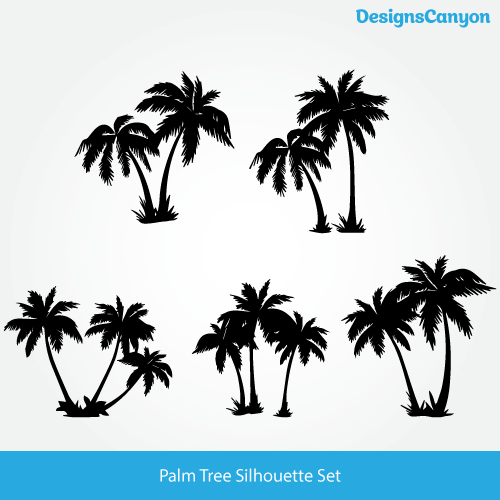 Palm Tree Silhouette Vector Free at Vectorified.com | Collection of ...