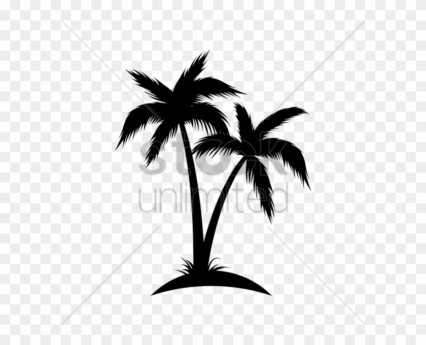 Silhouette Of Coconut Tree Vector Image 840x680 Silhouette Of Coconut Tree Vector Image
