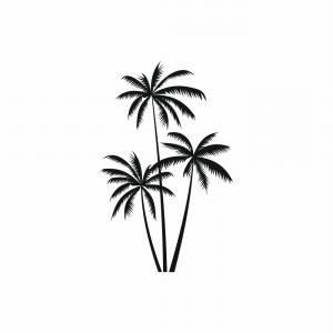 300x300 Three Coconut Palm Trees Icon Simple Style Vector Newwaysys