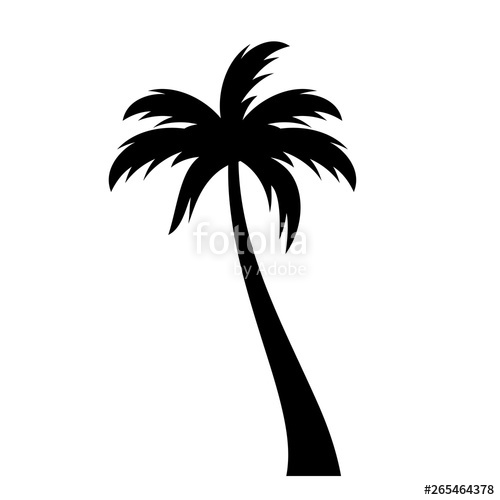 500x500 Coconut Palm Tree Vector Icon Stock Image And Royalty Free Vector
