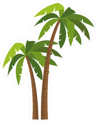 Palm Trees Vector Art Sticker 197x250 Palm Trees Vector Art Sticker