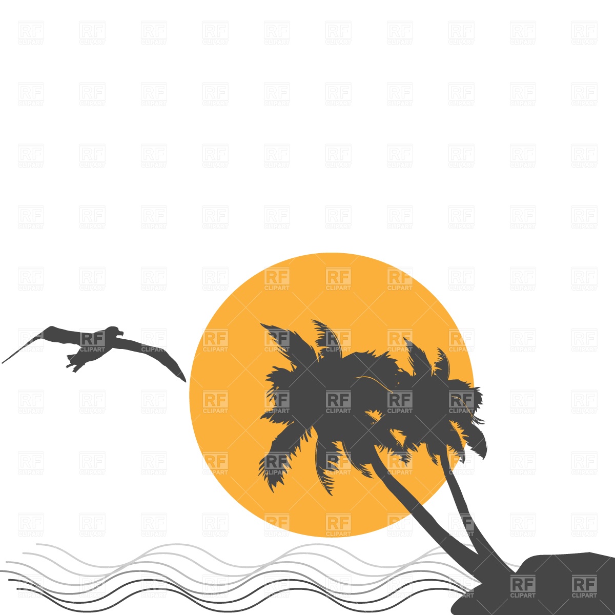 1200x1200 Sea Beach With Palms Vector Image Of Travel Prague