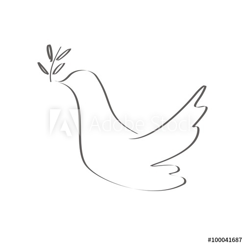 Paloma De La Paz Blanco Y Negro 500x500 Paloma De La Paz Blanco Y Negro