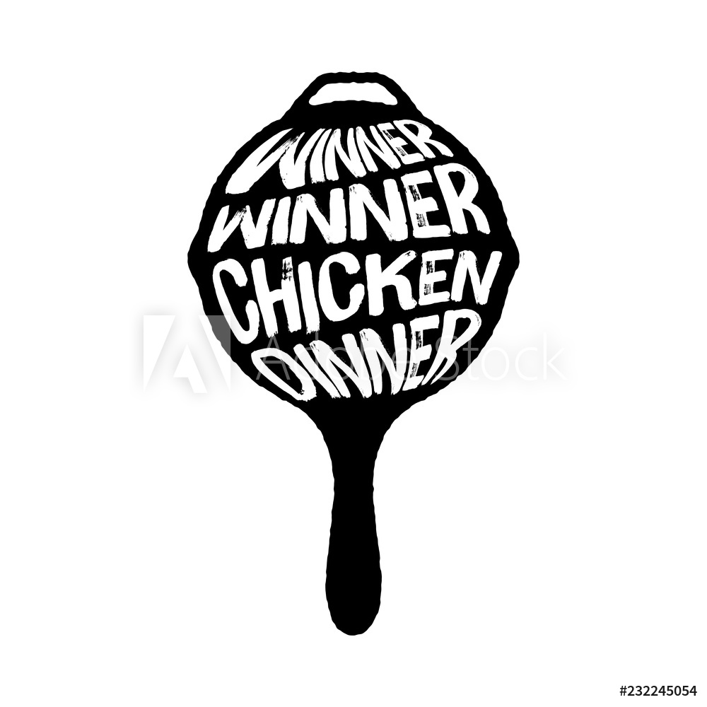 Fotografie, Obraz Winner Winner Chicken Dinner Typography On A Pan 1000x1000 Fotografie, Obraz Winner Winner Chicken Dinner Typography On A Pan