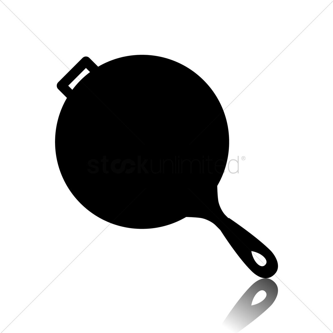 Frying Pan Vector Image 1300x1300 Frying Pan Vector Image