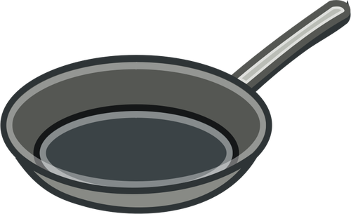 Metal Frying Pan Vector Clip Art 500x305 Metal Frying Pan Vector Clip Art