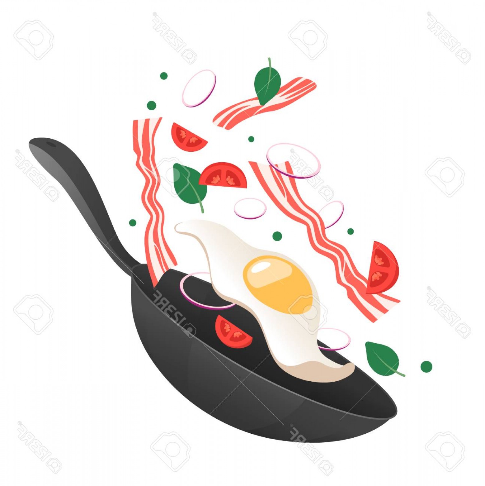 Photostock Vector Cooking Process Vector Illustration Flipping Fry 1558x1560 Photostock Vector Cooking Process Vector Illustration Flipping Fry