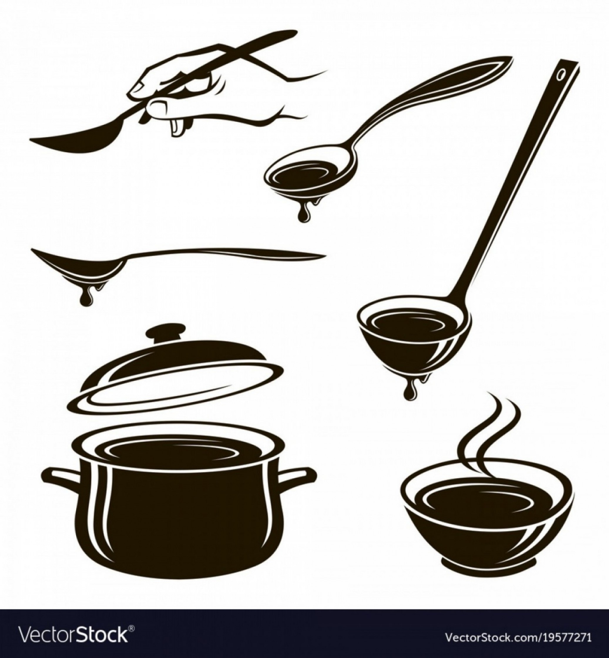Plate Of Soup Spoon Ladle And Pan Vector Hoodamathrun 2073x2239 Plate Of Soup Spoon Ladle And Pan Vector Hoodamathrun