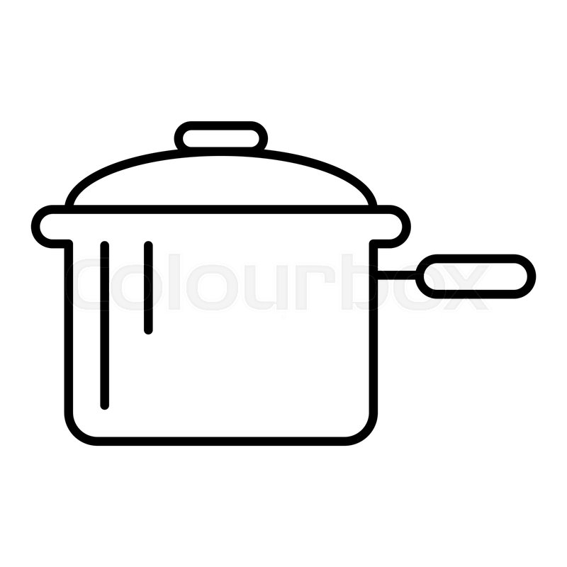 Casserole With A Handle Thin Line Stock Vector Colourbox 800x800 Casserole With A Handle Thin Line Stock Vector Colourbox