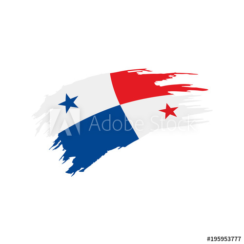 500x500 Panama Flag, Vector Illustration