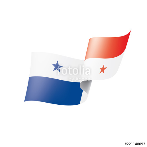 500x500 Panama Flag, Vector Illustration On A White Background Stock