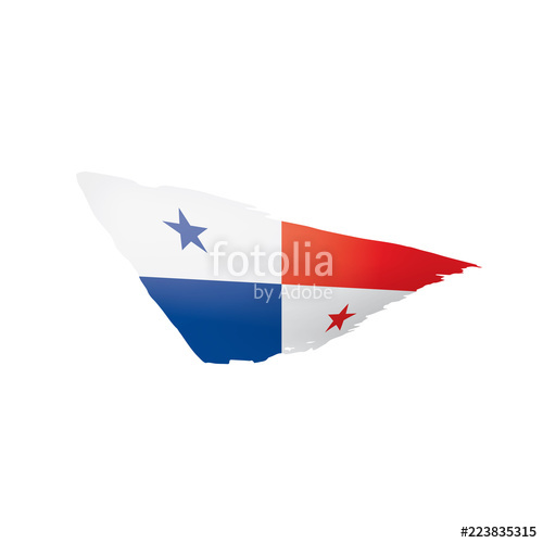 500x500 Panama Flag, Vector Illustration On A White Background Stock