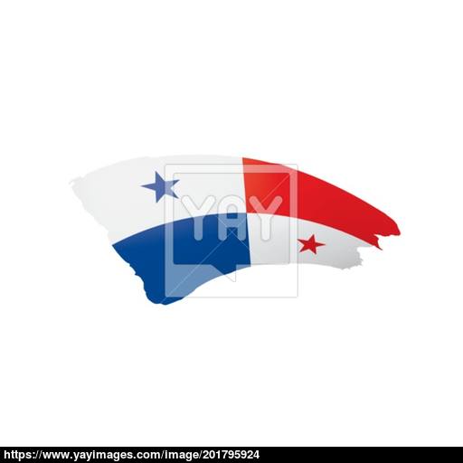 512x512 Panama Flag, Vector Illustration On A White Background Vector