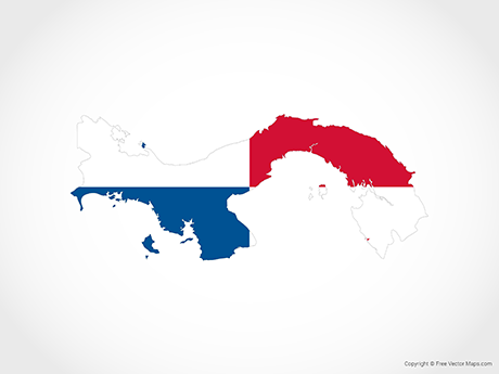 460x345 Vector Map Of Panama