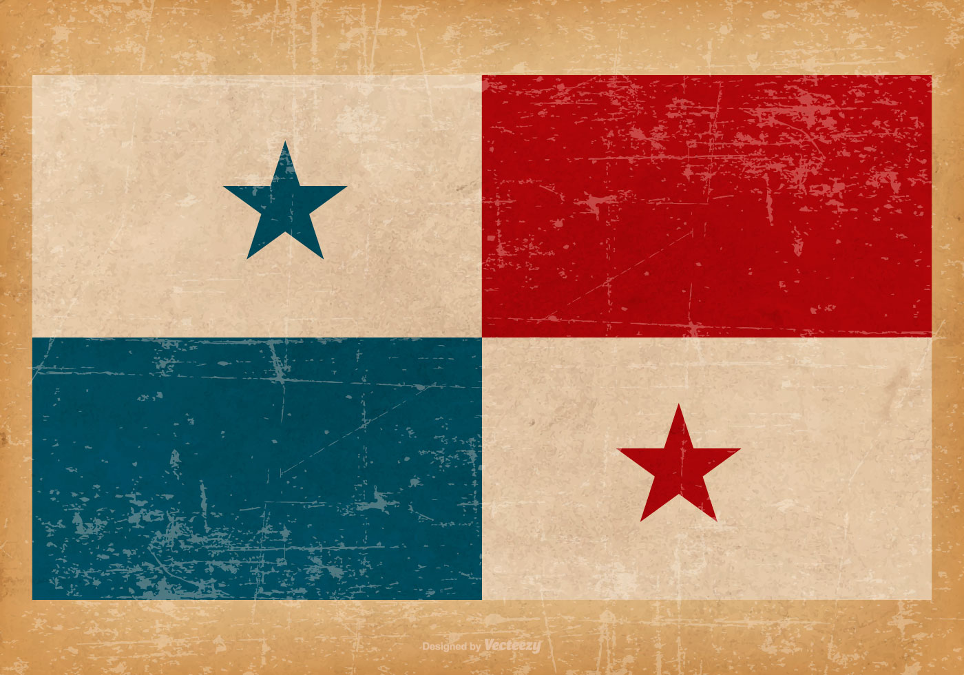 1400x980 Panama Flag Free Vector Art