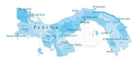 448x206 Panama Vector Map Regions Isolated Stock Vectors
