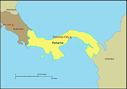 255x179 Panama Free Vector Map