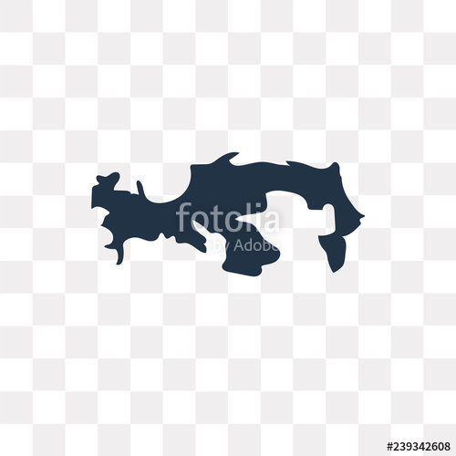 500x500 Panama Map Vector Icon Isolated On Transparent Background, Panama