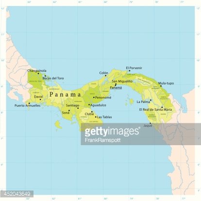 414x414 Panama Vector Map Premium Clipart