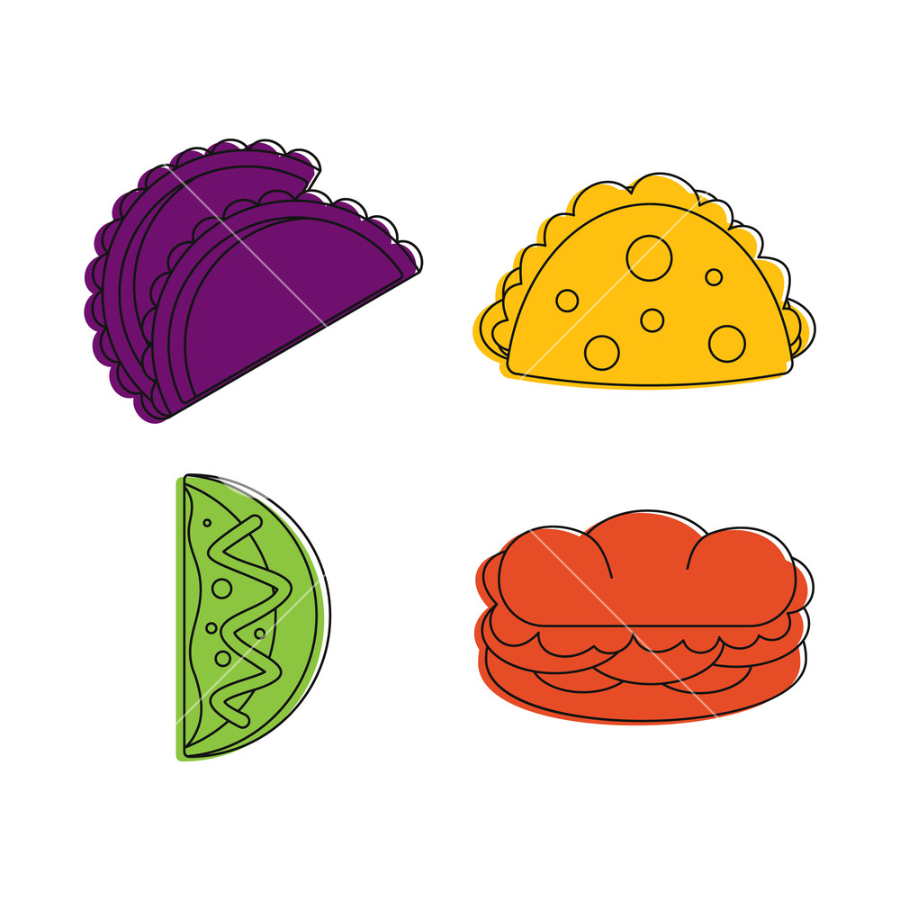 Pancake Icon Set Color Outline Set Of Pancake Vector Icons 1000x1000 Pancake Icon Set Color Outline Set Of Pancake Vector Icons
