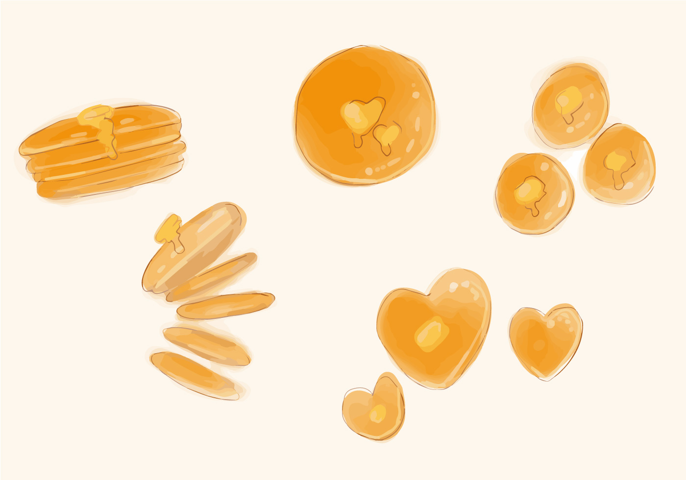 Pancakes Free Vector Art 1400x980 Pancakes Free Vector Art