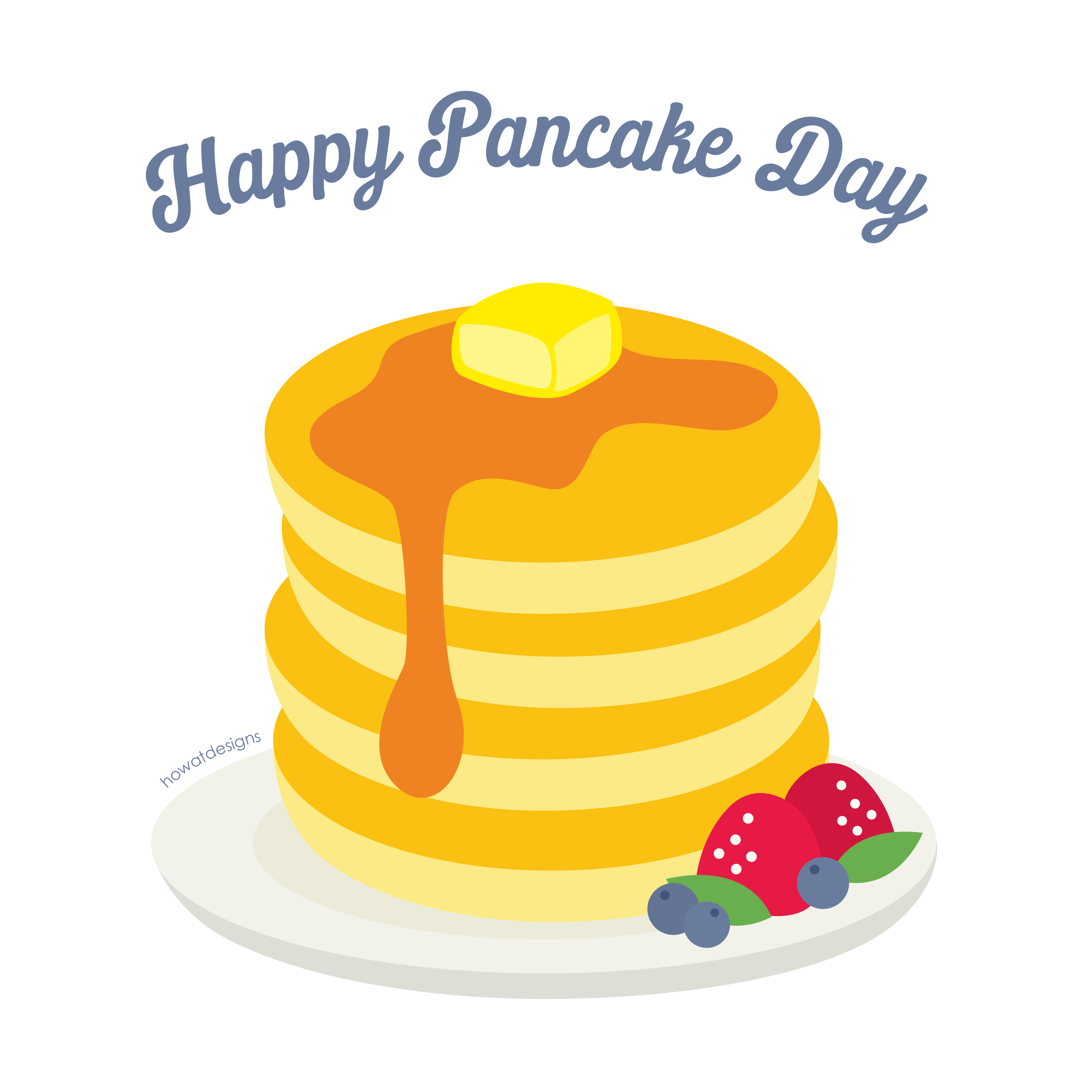 Cute Fun Pancake Vector Illustration 2700x2700 Cute Fun Pancake Vector Illustration