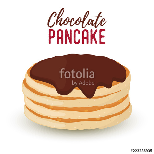 Vector Cartoon Pile Of Pancakes With Chocolate Syrup Stock Image 500x500 Vector Cartoon Pile Of Pancakes With Chocolate Syrup Stock Image