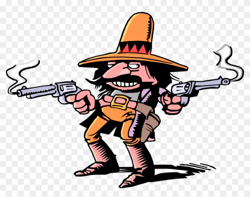 840x661 Vector Illustration Of Stereotype Mexican Hombre Bandito