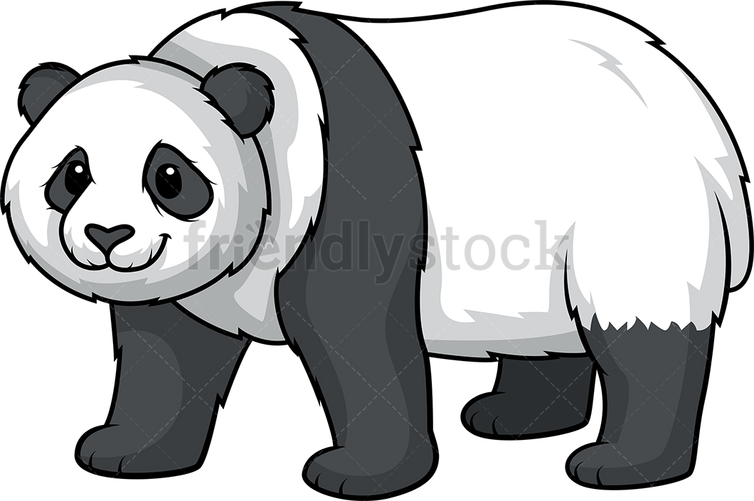 Panda Bear Cartoon Clipart Vector 1060x705 Panda Bear Cartoon Clipart Vector